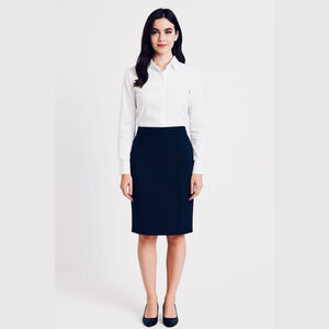 Women's J.CREW Navy Bi-Stretch Pencil Skirt Size 0